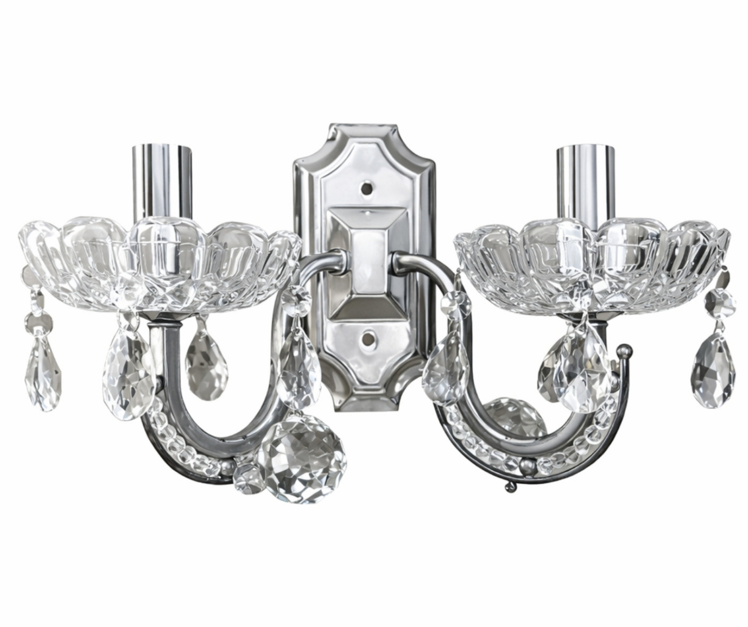  Zidna kristalna lampa E14 Chrome