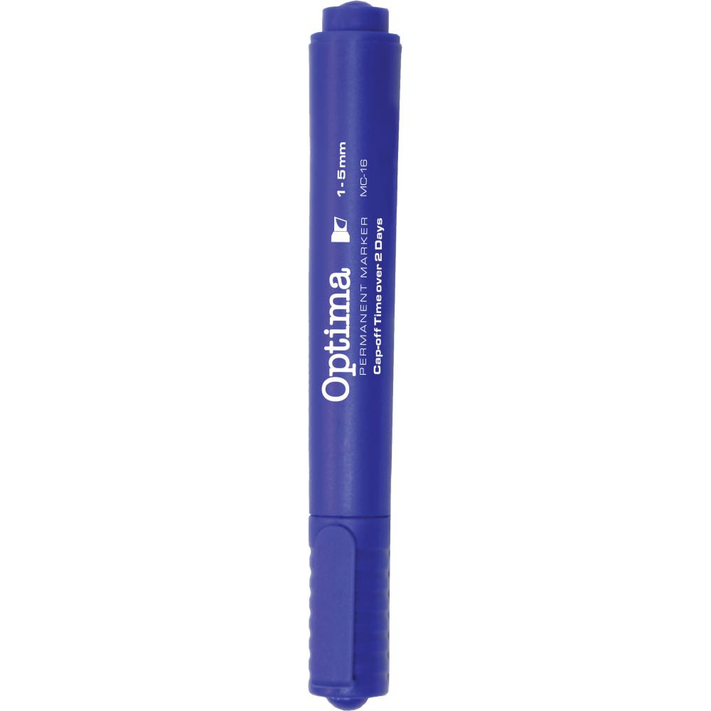 OPTIMA Marker permanentni plavi kosi vrh