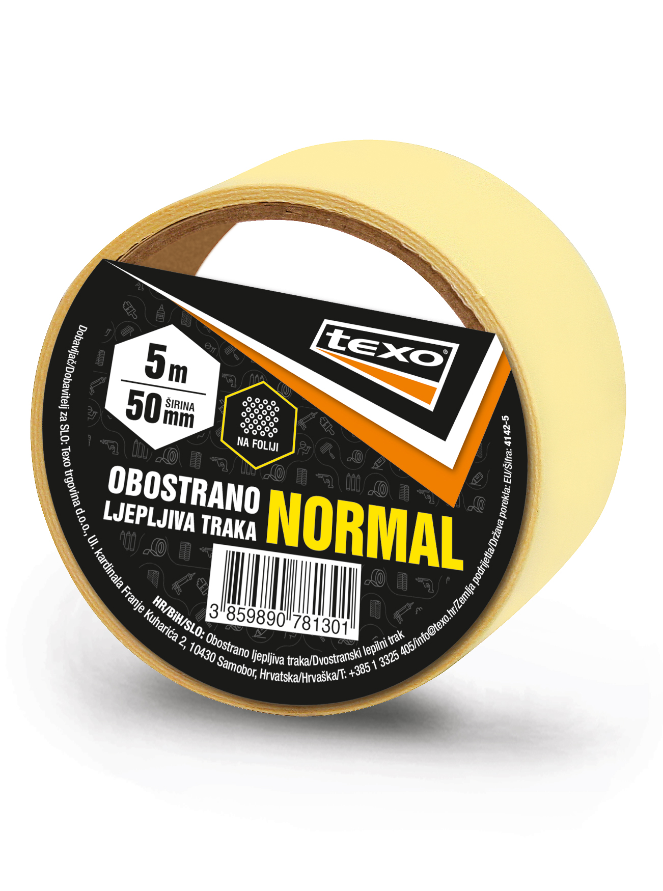 TEXO Obostrano ljepljiva traka normal 5m TEXO Obostrano ljepljiva traka normal 5m