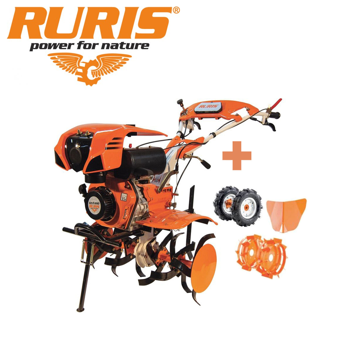 RURIS MOTORNA FREZA 651KSD 65042018+GUMENI TOČ.+ŽELJ.TOČ.BEZ OSOVINE RURIS MOTORNA FREZA 651KSD 65042018+GUMENI TOČ.+ŽELJ.TOČ.BEZ OSOVINE