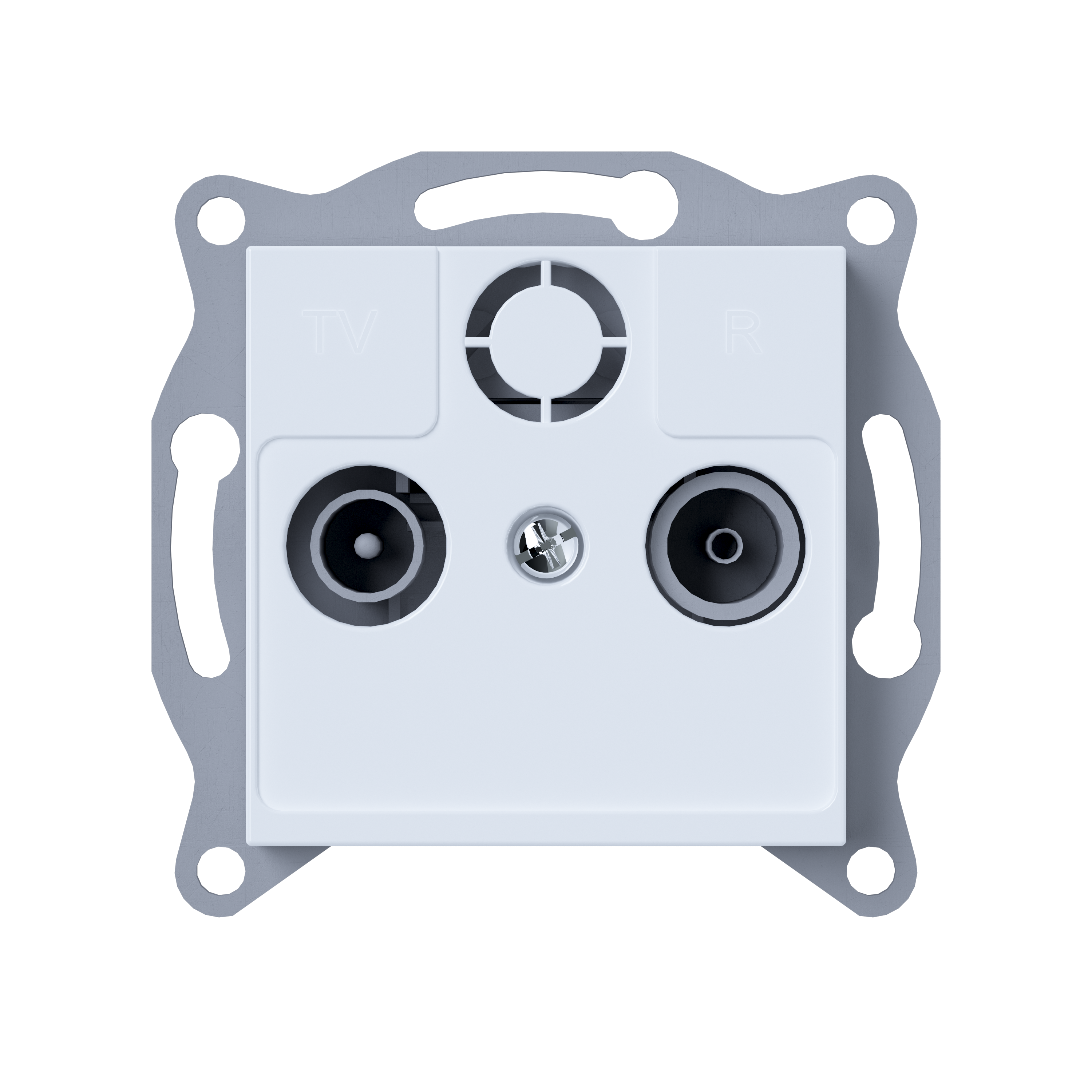  Utičnica prolazna TV-R bijela Rio