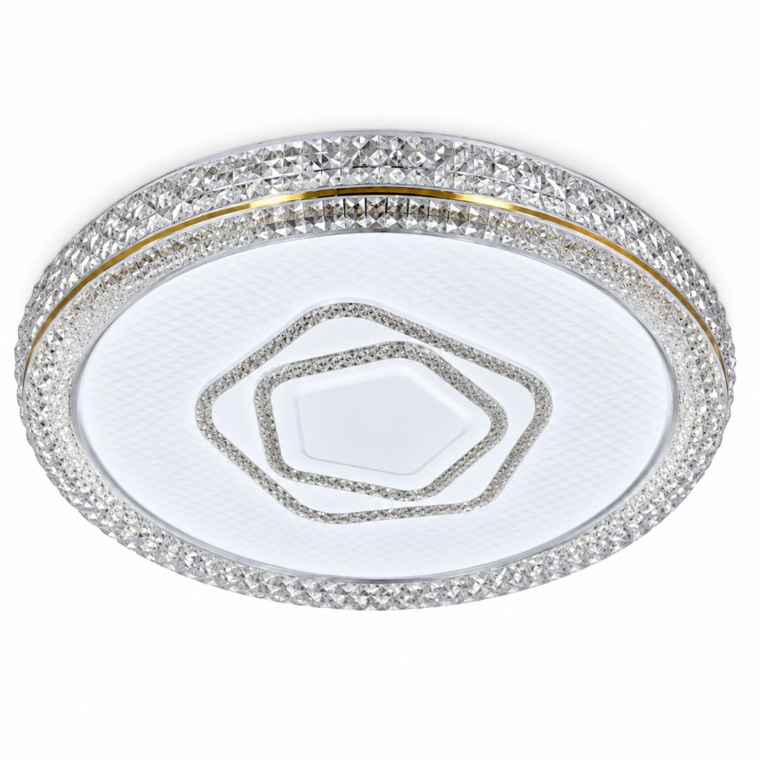 WELLUX Plafonjera kristalno zlatna 60 W 3CCT IP20