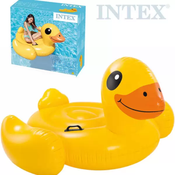 INTEX PLUTAJUĆA ŽUTA PATKA YELLOW DUCK RIDE ON 147X147X81CM INTEX PLUTAJUĆA ŽUTA PATKA YELLOW DUCK RIDE ON 147X147X81CM