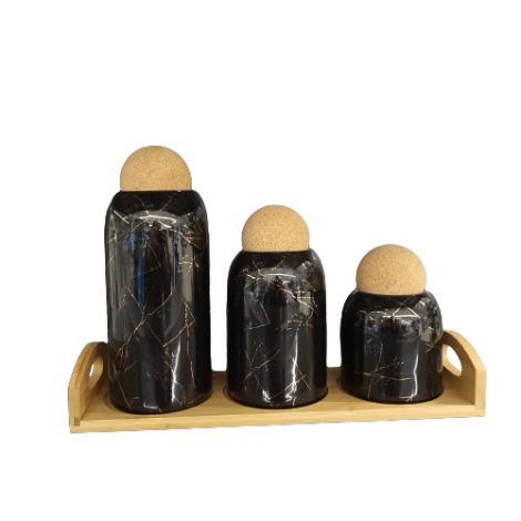 SET ZA ZAČINE NA DRVENOM PLADNJU CRNE 4/1 DP3535   SET ZA ZAČINE NA DRVENOM PLADNJU CRNE 4/1 DP3535