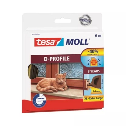 TESA BRTVENA TRAKA D-PROFIL SMEĐA 7MM TESA BRTVENA TRAKA D-PROFIL SMEĐA 7MM