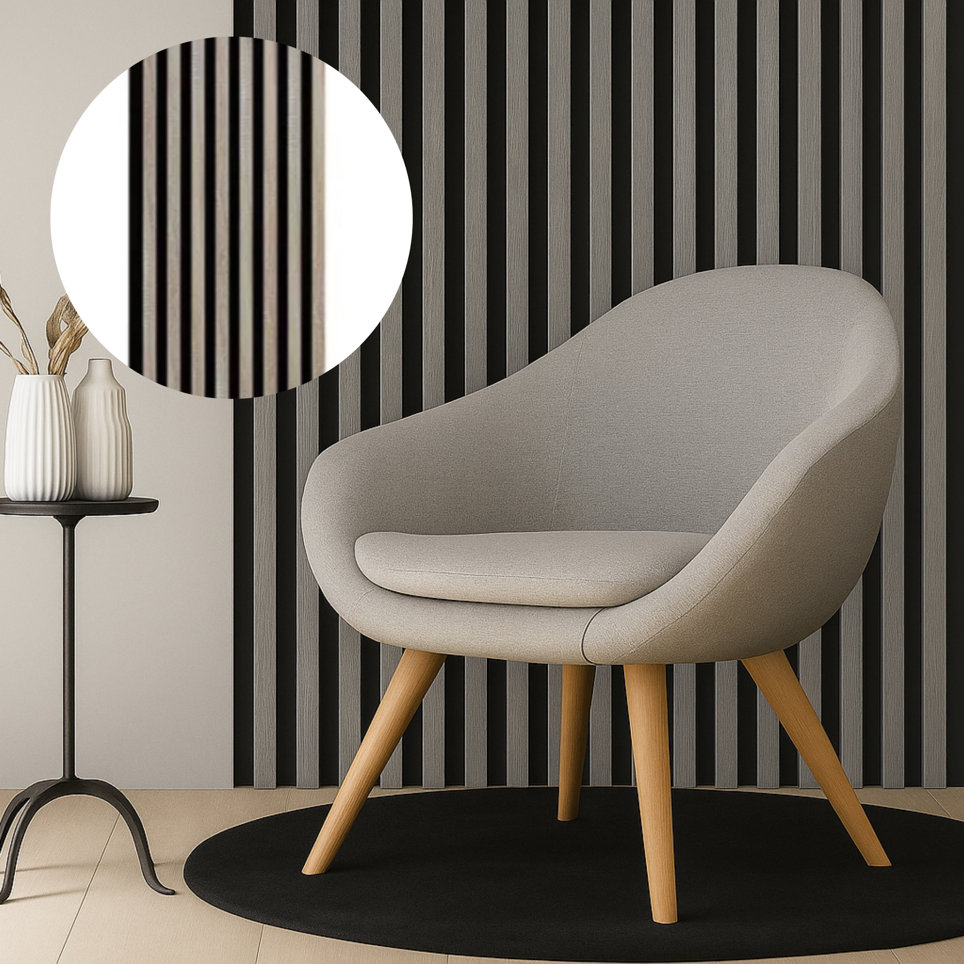  Akustični dekor panel black sonoma oak 2700x300 mm