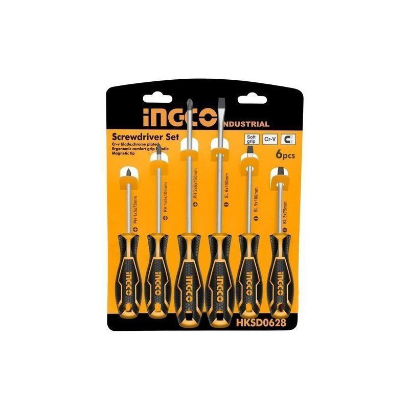 INGCO SET ODVIJAČA 6/1 CR-V HKSD0628