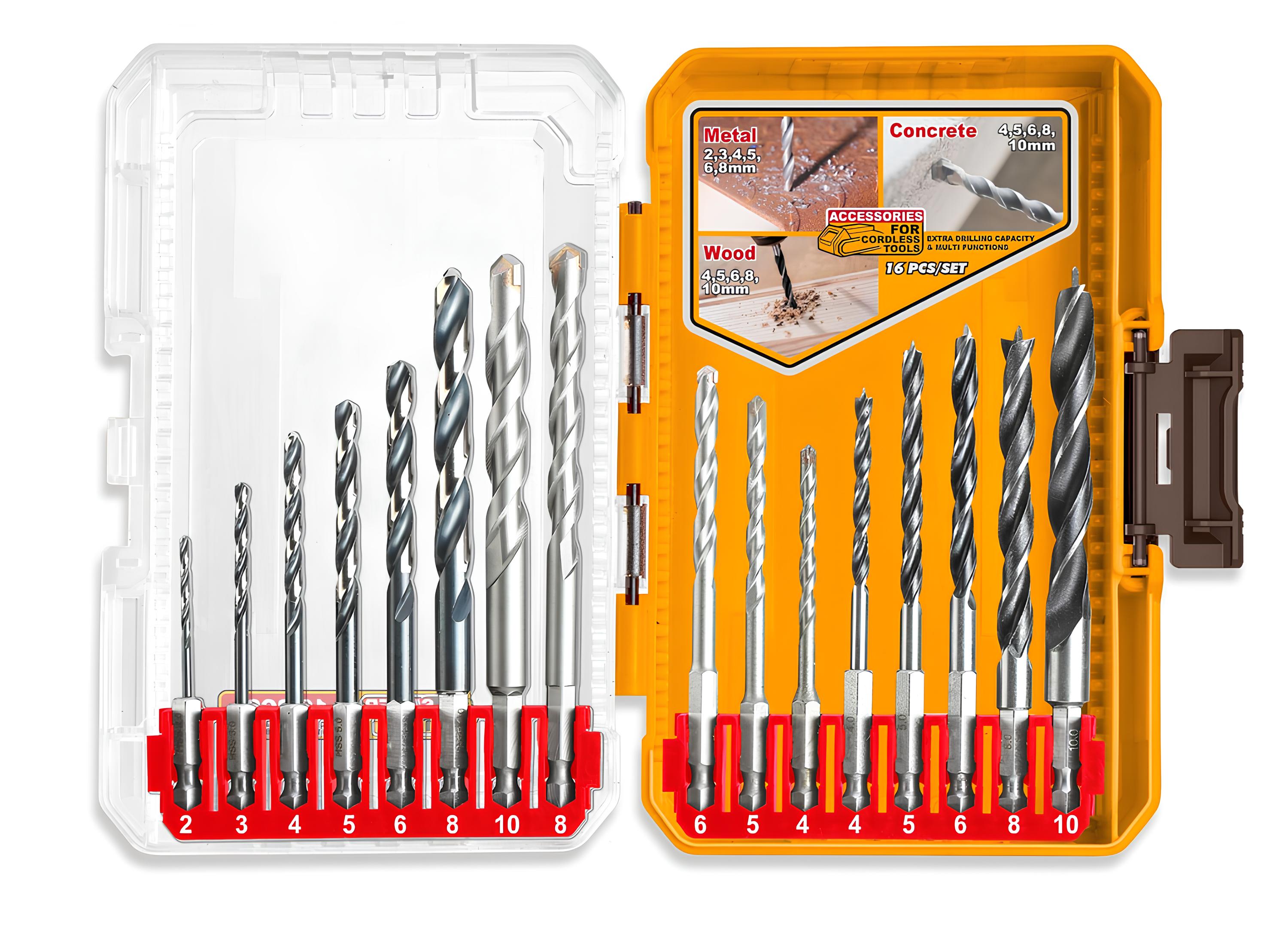 INGCO Set borera za metal 16/1 AKDL11608