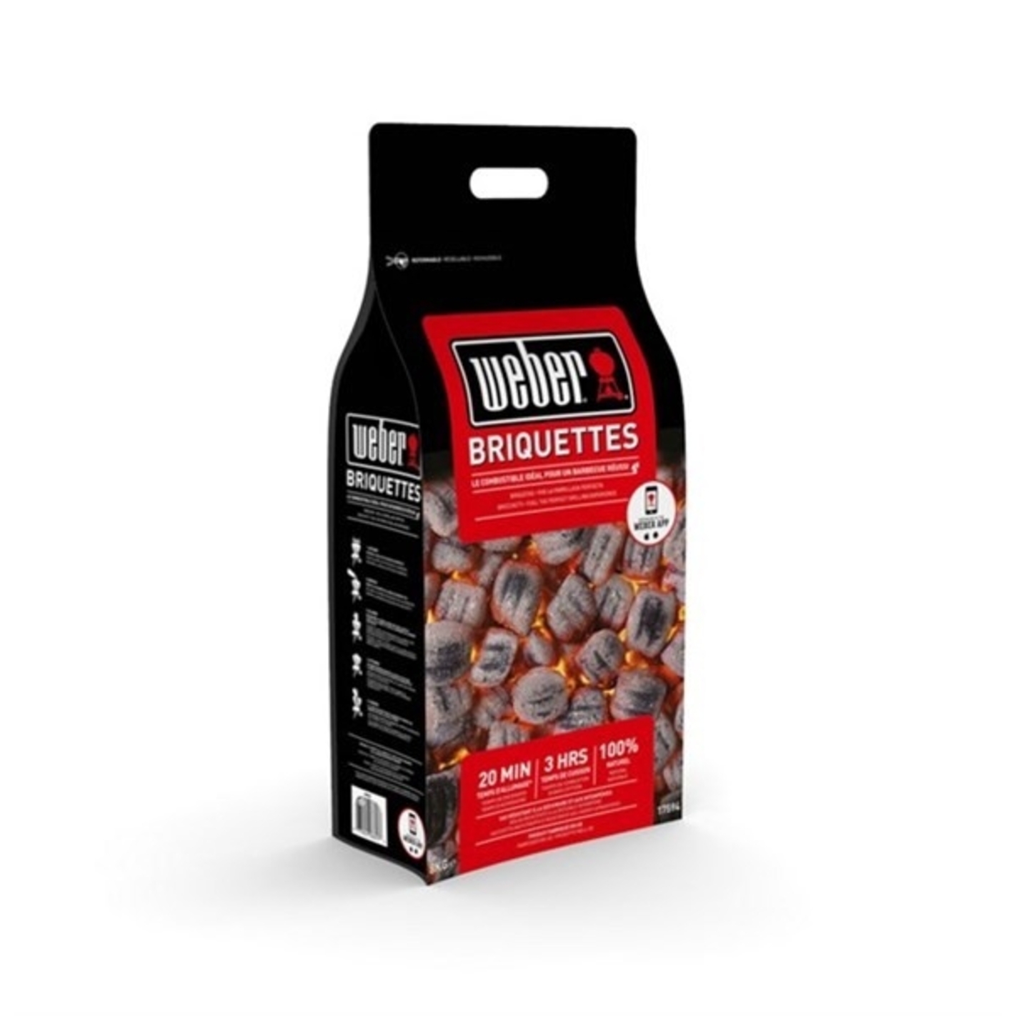 WEBER BRIKET OD DRVENOG UGLJA WEBER 8KG WEBER BRIKET OD DRVENOG UGLJA WEBER 8KG