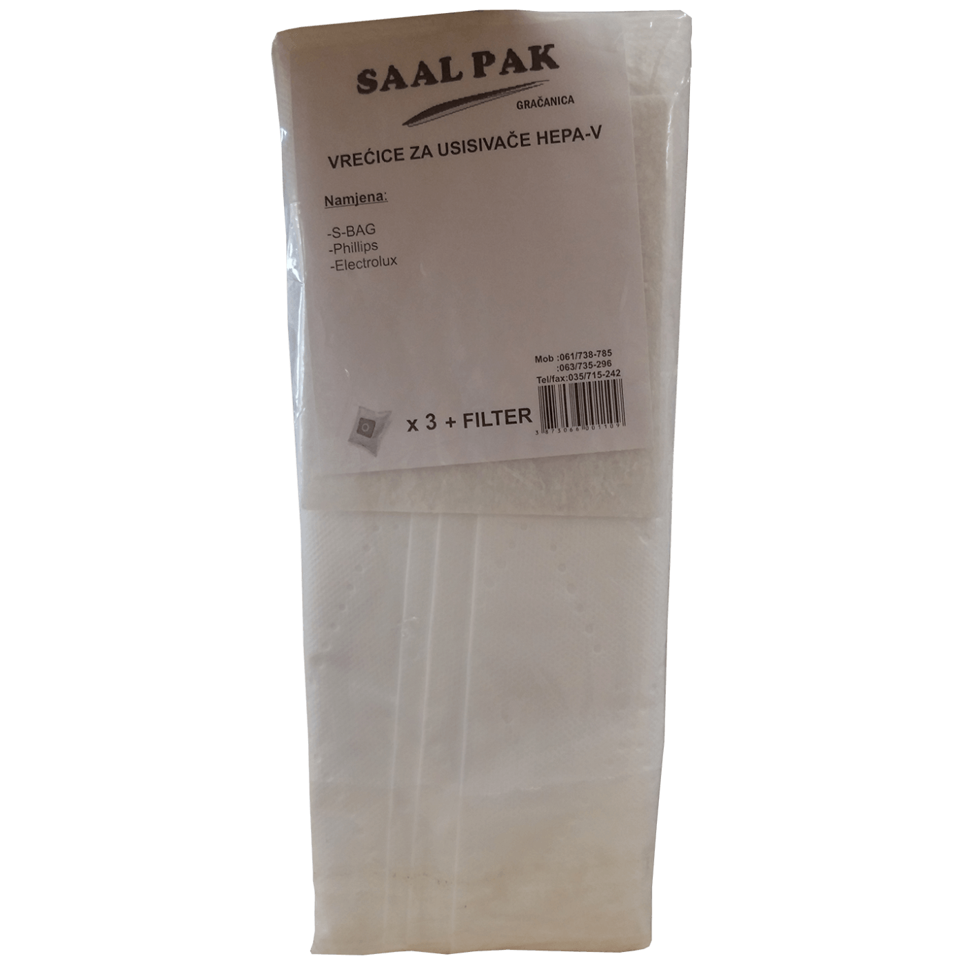 SAALPAK VREĆICE ZA USISIVAČ 3/1 HEPA UNIVERZALNI SAALPAK VREĆICE ZA USISIVAČ 3/1 HEPA UNIVERZALNI