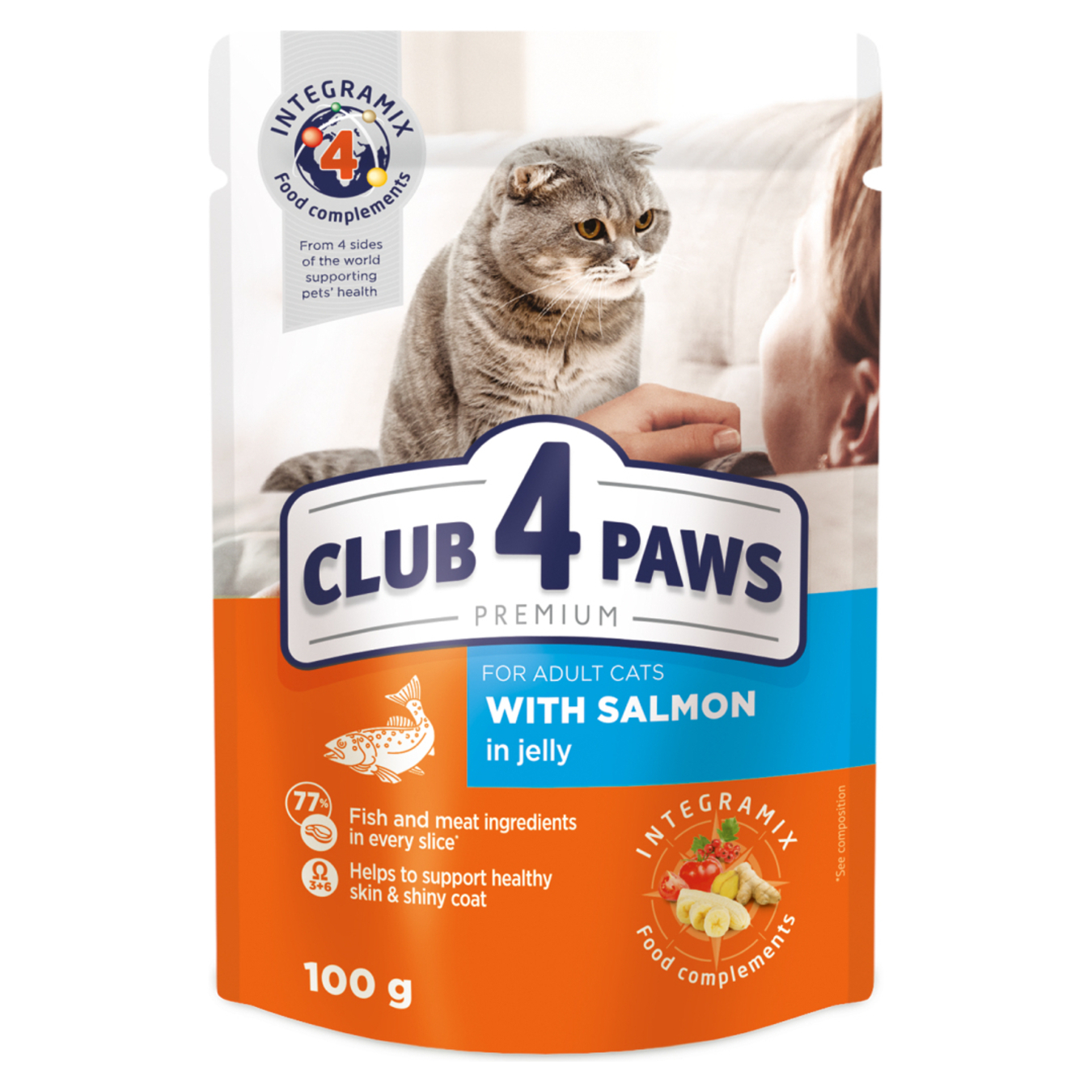 CLUB 4 PAWS HRANA ZA MAČKE SA LOSOSOM U ŽELEU 100g CLUB 4 PAWS CLUB 4 PAWS HRANA ZA MAČKE SA LOSOSOM U ŽELEU 100g CLUB 4 PAWS