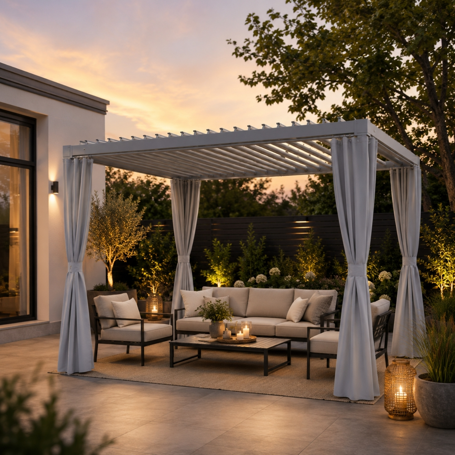  Pergola sa čeličnim krovom 3x3 m SAG60