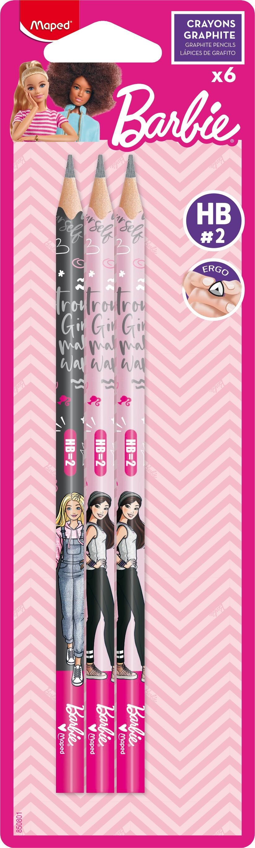 MAPED Olovka grafitna 6/1 bez gumice Barbie 