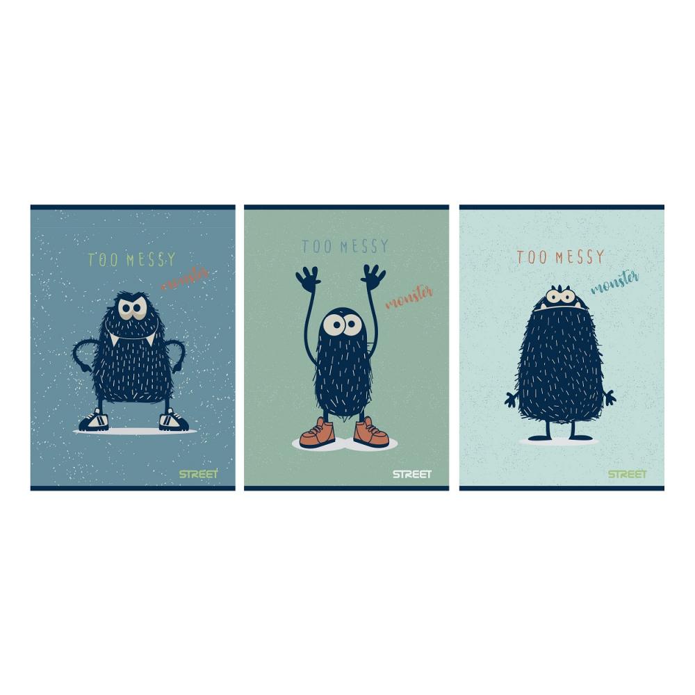 STREET SVESKA MEKA A4/54 KARO MONSTERS STREET SVESKA MEKA A4/54 KARO MONSTERS