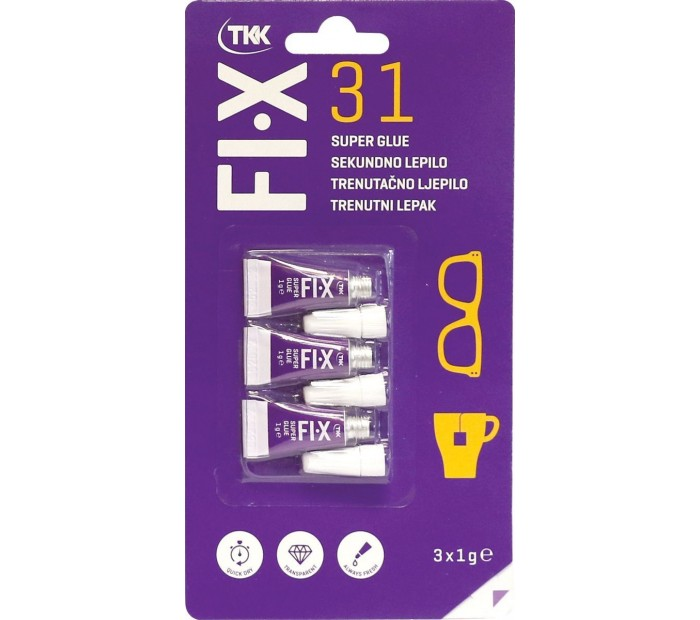TKK FIX 31 trenutno tekuće ljepilo 3x1g TKK FIX 31 trenutno tekuće ljepilo 3x1g