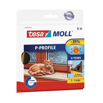 TESA BRTVENA TRAKA P-PROFIL SMEĐA 7MM 6M TESA BRTVENA TRAKA P-PROFIL SMEĐA 7MM 6M