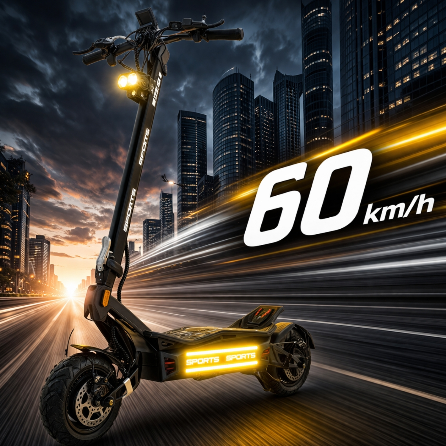 BOE Romobil BE-3 2x1500 W crno-narandžasti