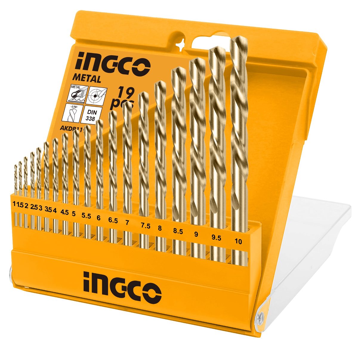 INGCO SET BORERA HSS 19/1 AKDB1195