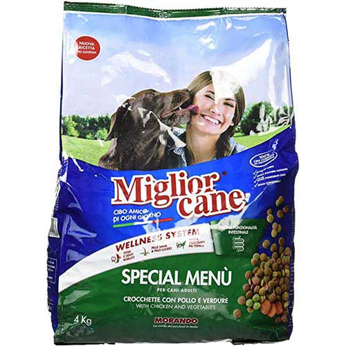  HRANA ZA PSE KROKETI SA PILETINOM I POVRĆEM 4KG MIGLIOR CANE