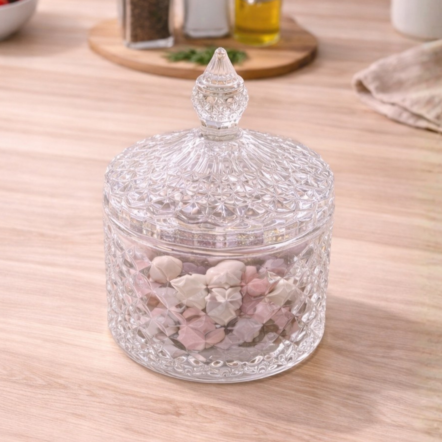  Staklena šećernica sa poklopcem S515-1