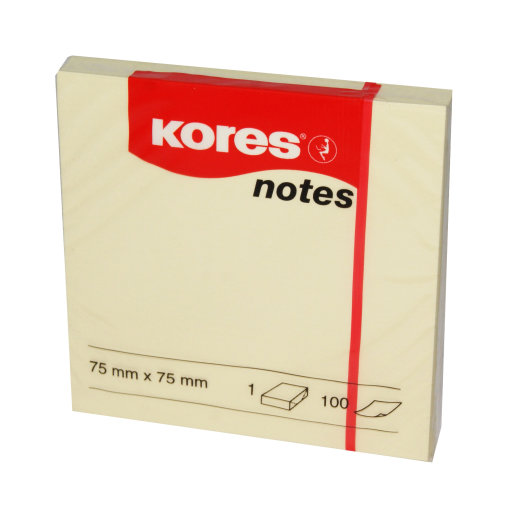 KORES SAMOLJEPLJIVI LISTIĆI ŽUTI 75X75MM 100L KORES SAMOLJEPLJIVI LISTIĆI ŽUTI 75X75MM 100L