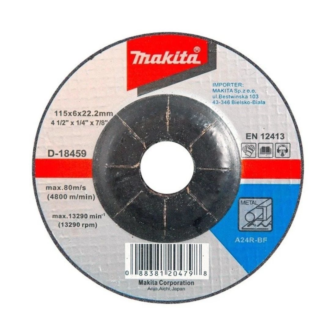 MAKITA Rezna ploča za metal 115x6x22,23 mm D-18459