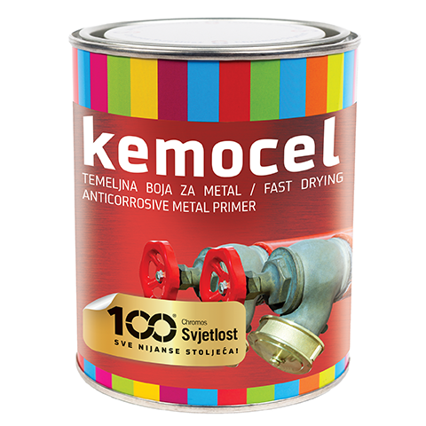 CHROMOS SVJETLOST KEMOCEL TEMELJNA BOJA ZA METAL SIVA 0,75L  CHROMOS SVJETLOST KEMOCEL TEMELJNA BOJA ZA METAL SIVA 0,75L