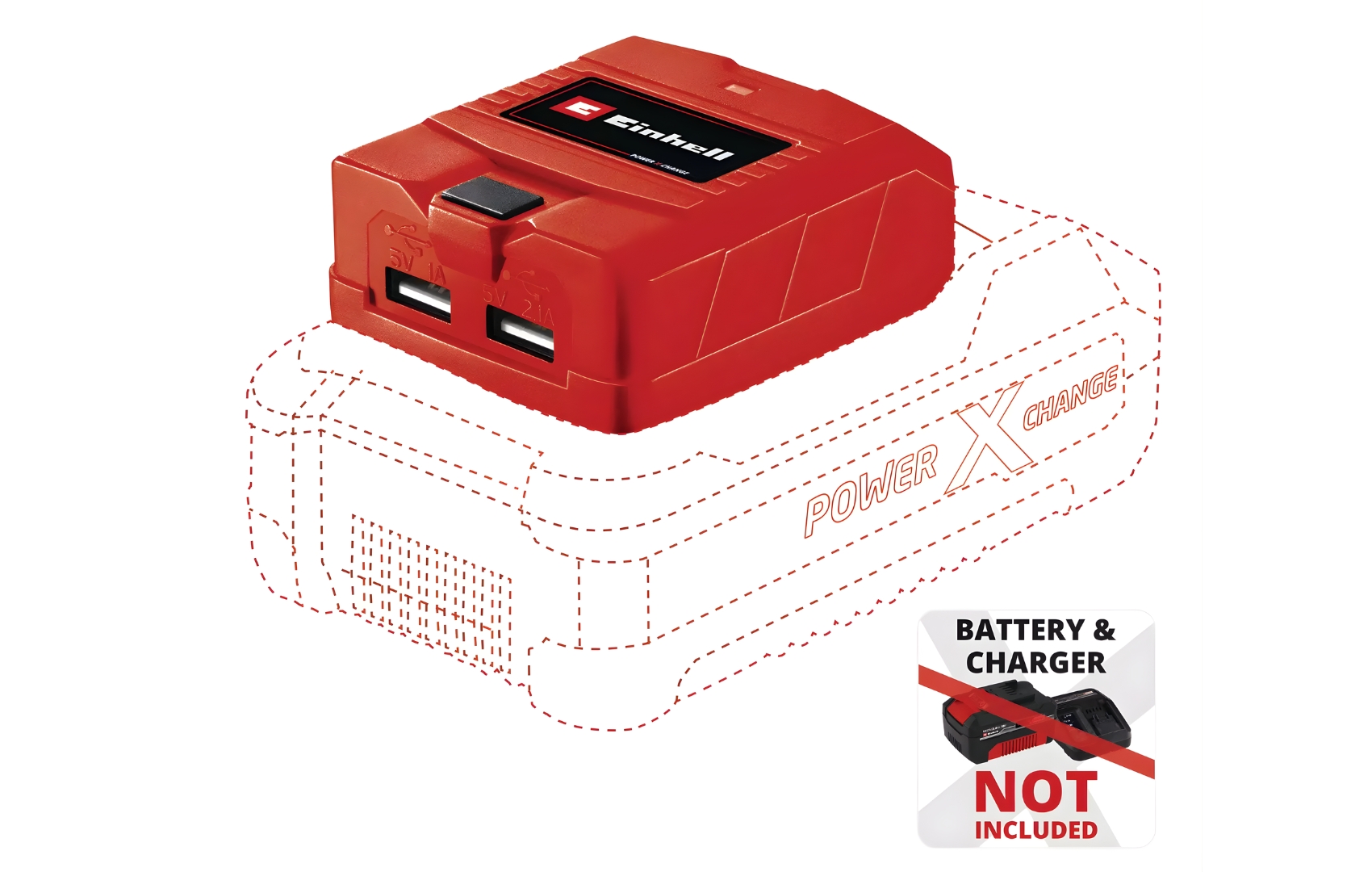 EINHELL Aku prenosivi punjač Power X-Change TE-CP 18 USB - SOLO