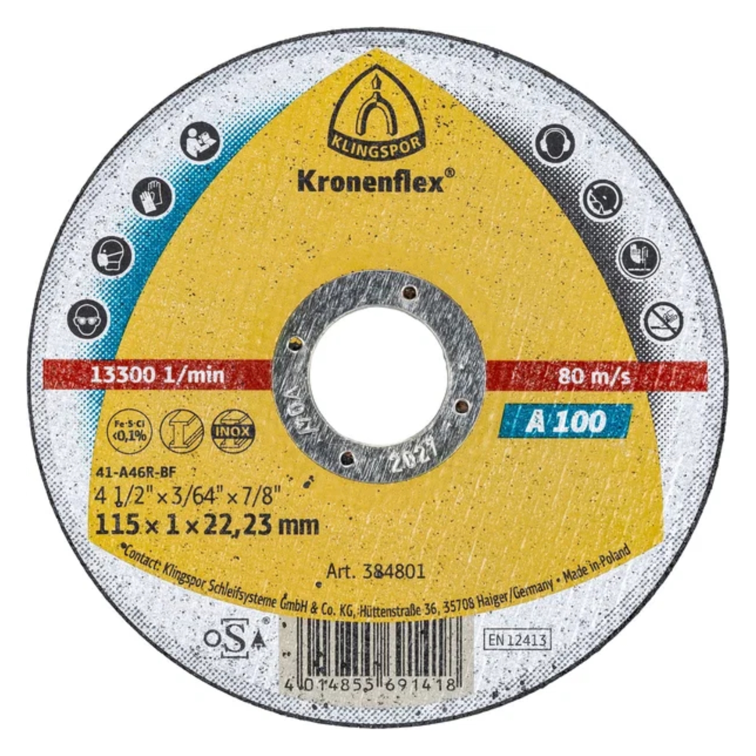  Rezna ploča A100 115x1x22 mm