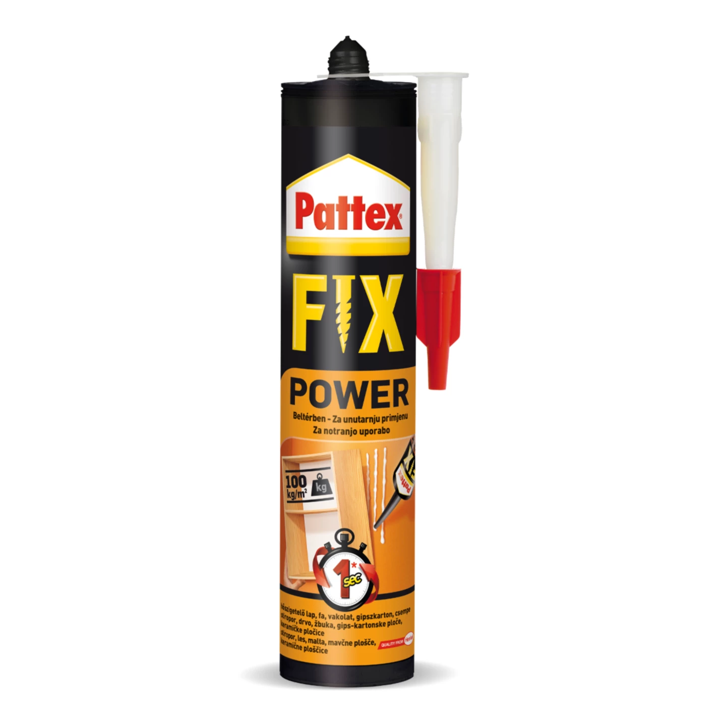 PATTEX FIX POWER MONTAŽNO LJEPILO 385GR PATTEX FIX POWER MONTAŽNO LJEPILO 385GR