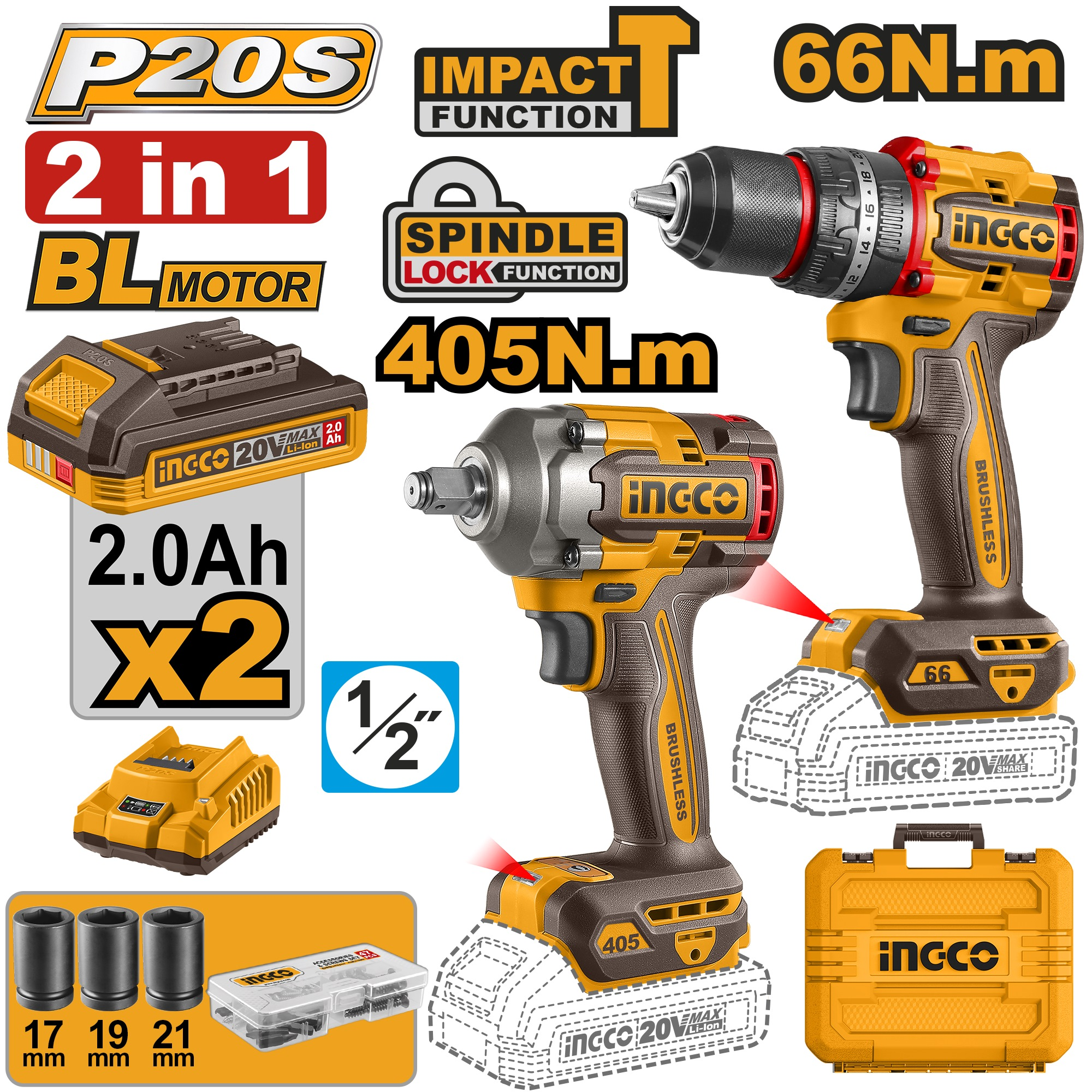  Set aku odvijača CKLI20286E 20V
