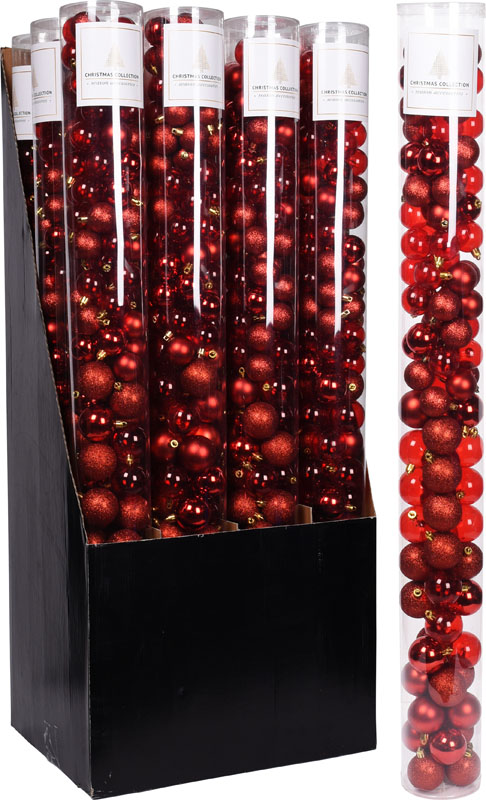 KUGLE NOVOGODIŠNJE SET 100/1 RED ACS100620  KUGLE NOVOGODIŠNJE SET 100/1 RED ACS100620