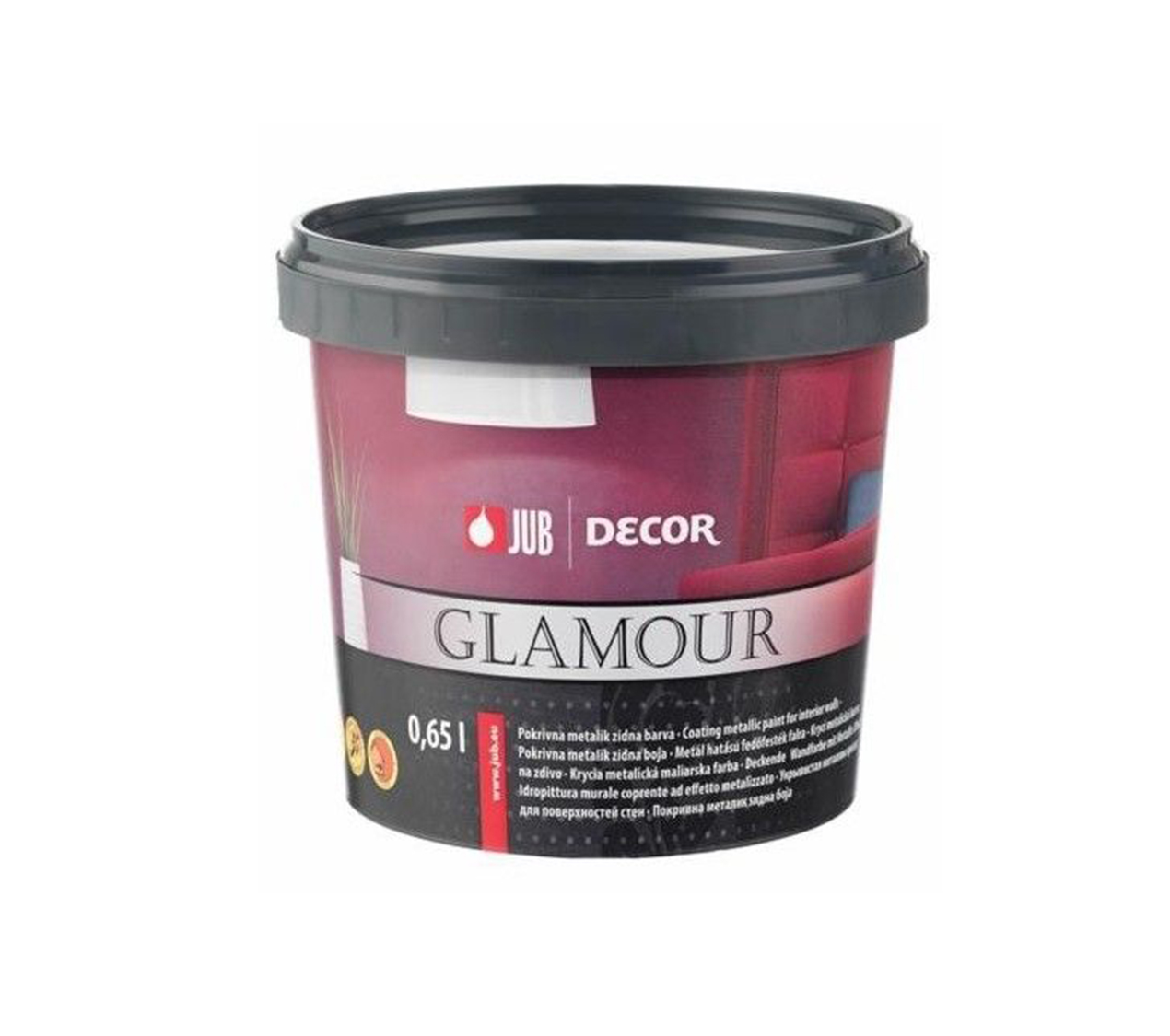 DECOR GLAMOUR SREBRENI 0,65L  DECOR GLAMOUR SREBRENI 0,65L