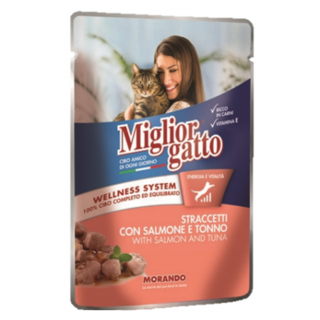 MIGLIOR HRANA ZA MAČKE SA LOSOSOM I TUNOM 100G MIGLIOR POUCHES MIGLIOR HRANA ZA MAČKE SA LOSOSOM I TUNOM 100G MIGLIOR POUCHES