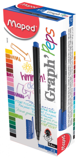 MAPED FINELINER 0.4 MM PLAVI BOX DECO  MAPED FINELINER 0.4 MM PLAVI BOX DECO