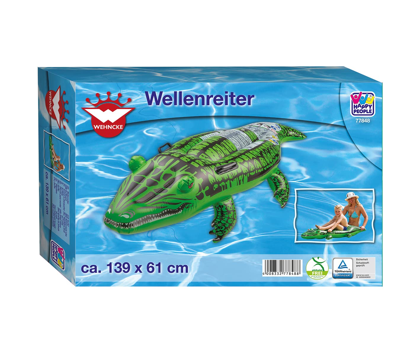HAPPY PEOPLE PLUTAJUĆI KROKODIL SA 2 DRŽAČA,145X47CM HAPPY PEOPLE PLUTAJUĆI KROKODIL SA 2 DRŽAČA,145X47CM
