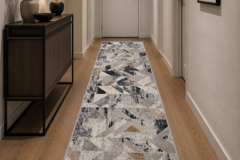 SAFYUN Tepih Merry MR102 Grey Navy 80x300