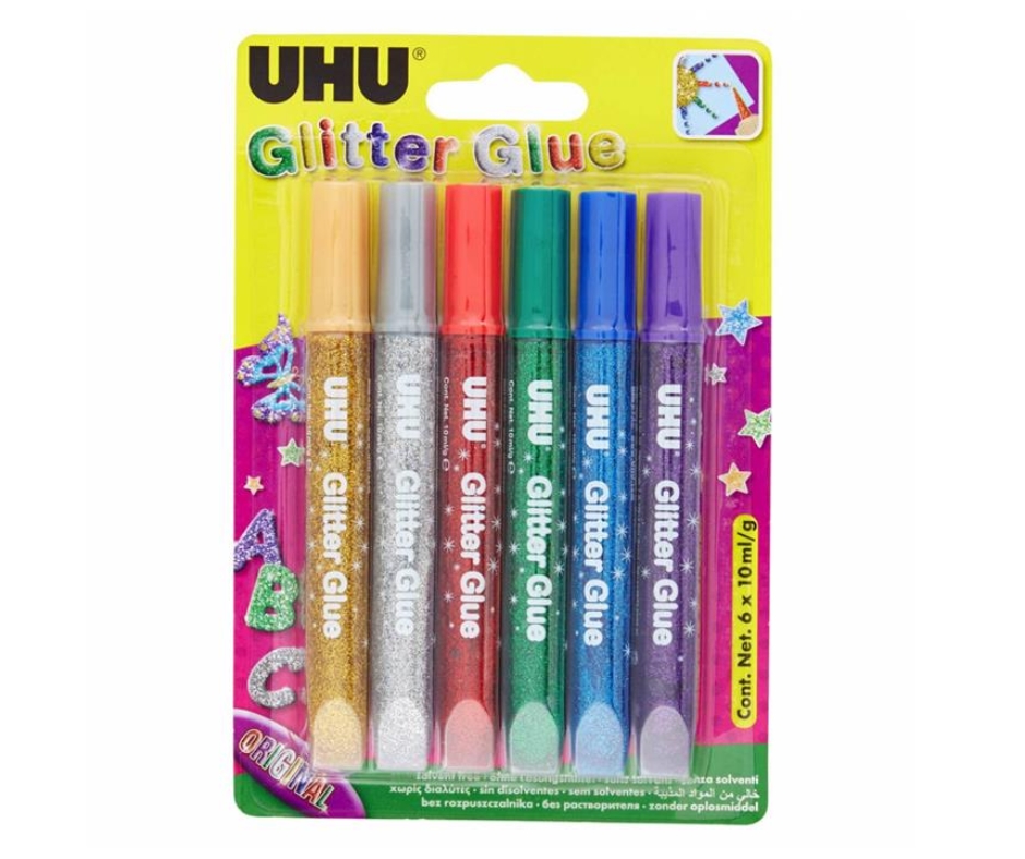  Glitter Glue 6x10 ml