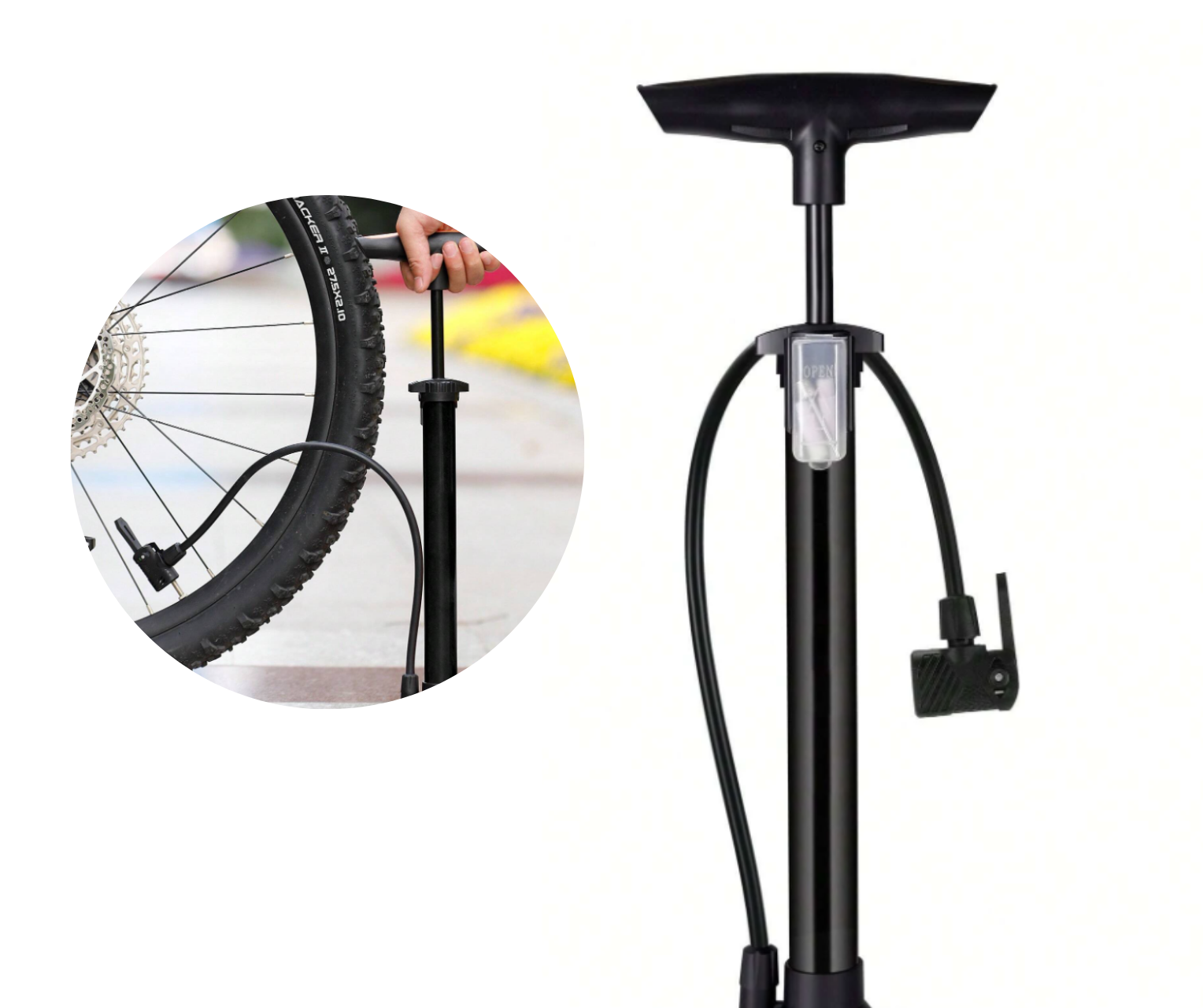 RUČNA PUMPA 3,2X65CM 11BAR  RUČNA PUMPA 3,2X65CM 11BAR