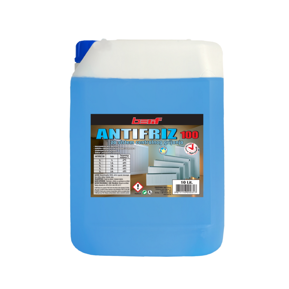 ANTIFRIZ 100% ZA CENTRALNO GRIJANJE 10L  ANTIFRIZ 100% ZA CENTRALNO GRIJANJE 10L