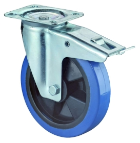 BS ROLLEN Kotač sa kočnicom 125mm elastik plavi,nosivost 140kg BS ROLLEN Kotač sa kočnicom 125mm elastik plavi,nosivost 140kg