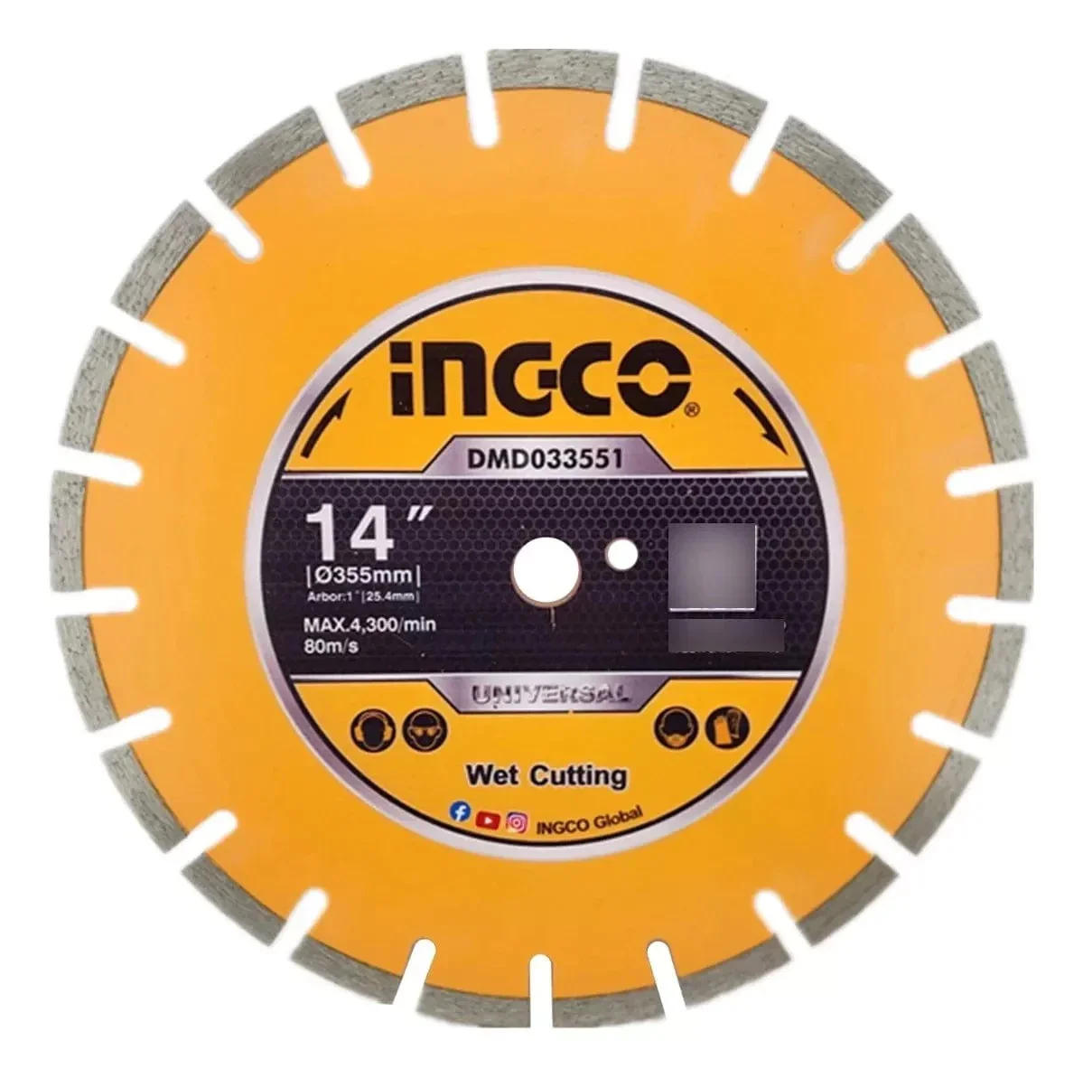 INGCO Dijamantska ploča DMD033551 355mm(14)x25,4mm