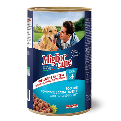 MIGLIOR HRANA ZA PSE KOMADI RIBE I PILETINE 1250G MIGLIOR CANE