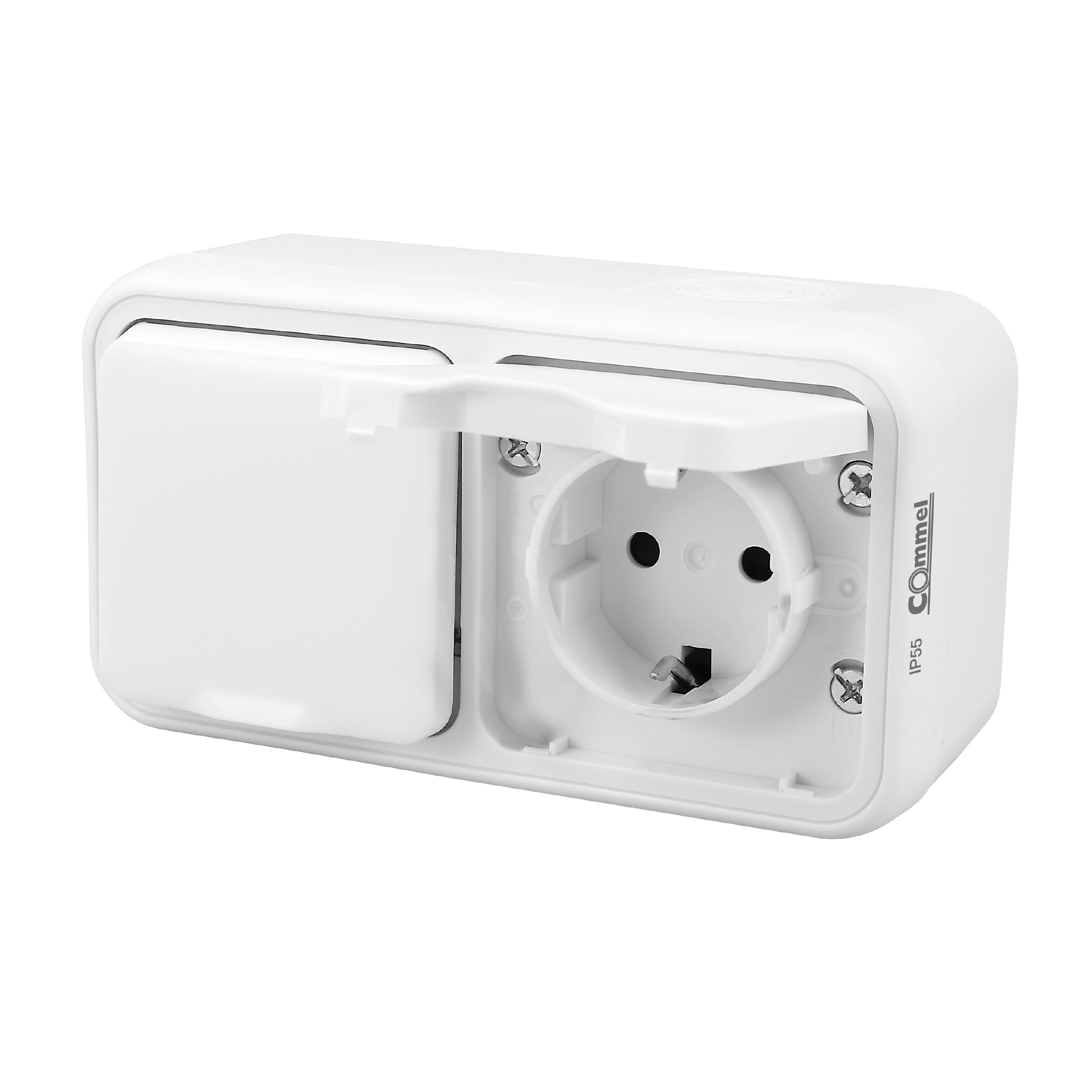 COMMEL Dvopolna dvostruka utičnica 16 A 147616
