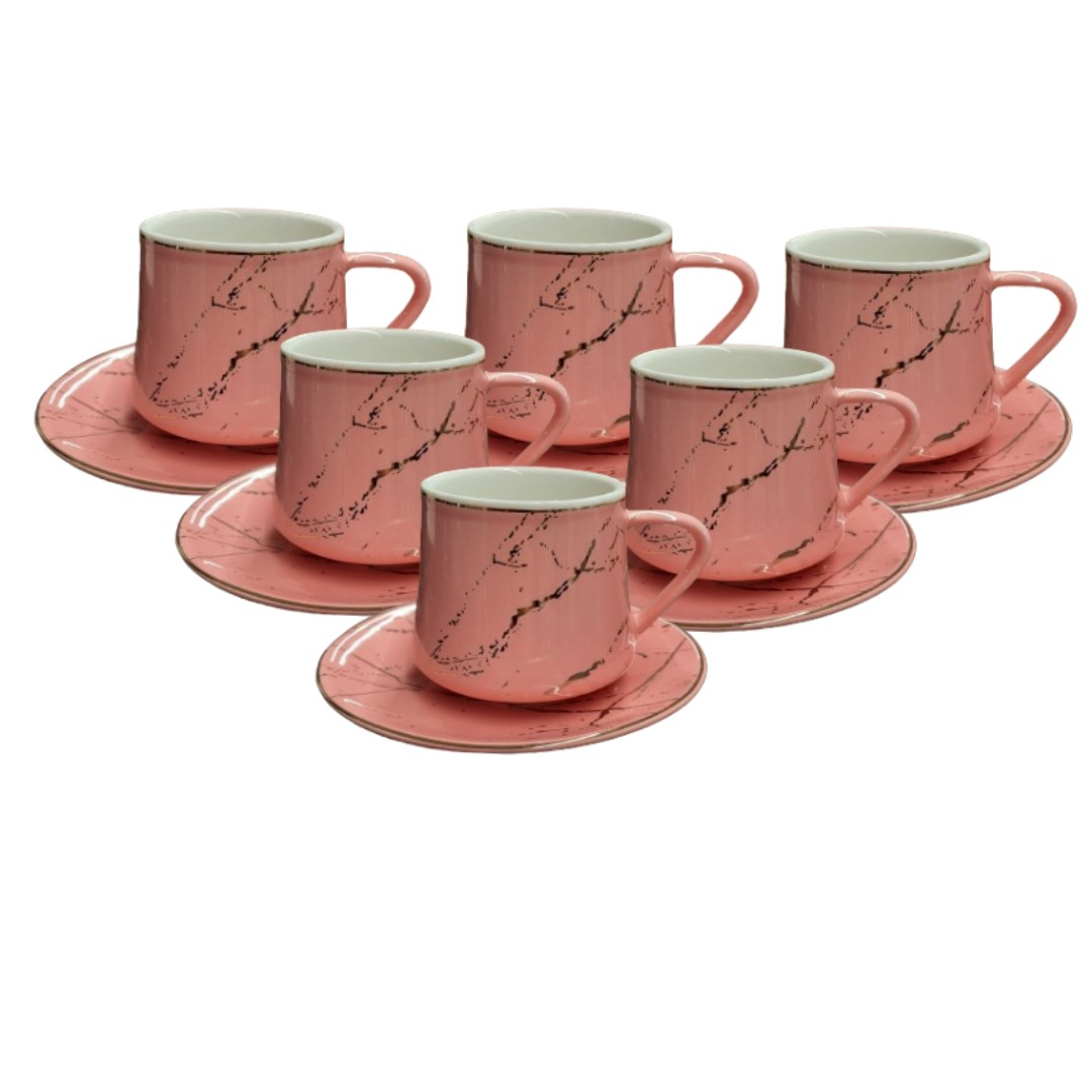  SET ŠOLJE ZA KAFU 6/1 ROZE DP3540 