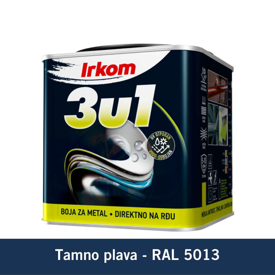 IRKOM  3U1 TAMNO PLAVA 5013 0,75L IRKOM  3U1 TAMNO PLAVA 5013 0,75L