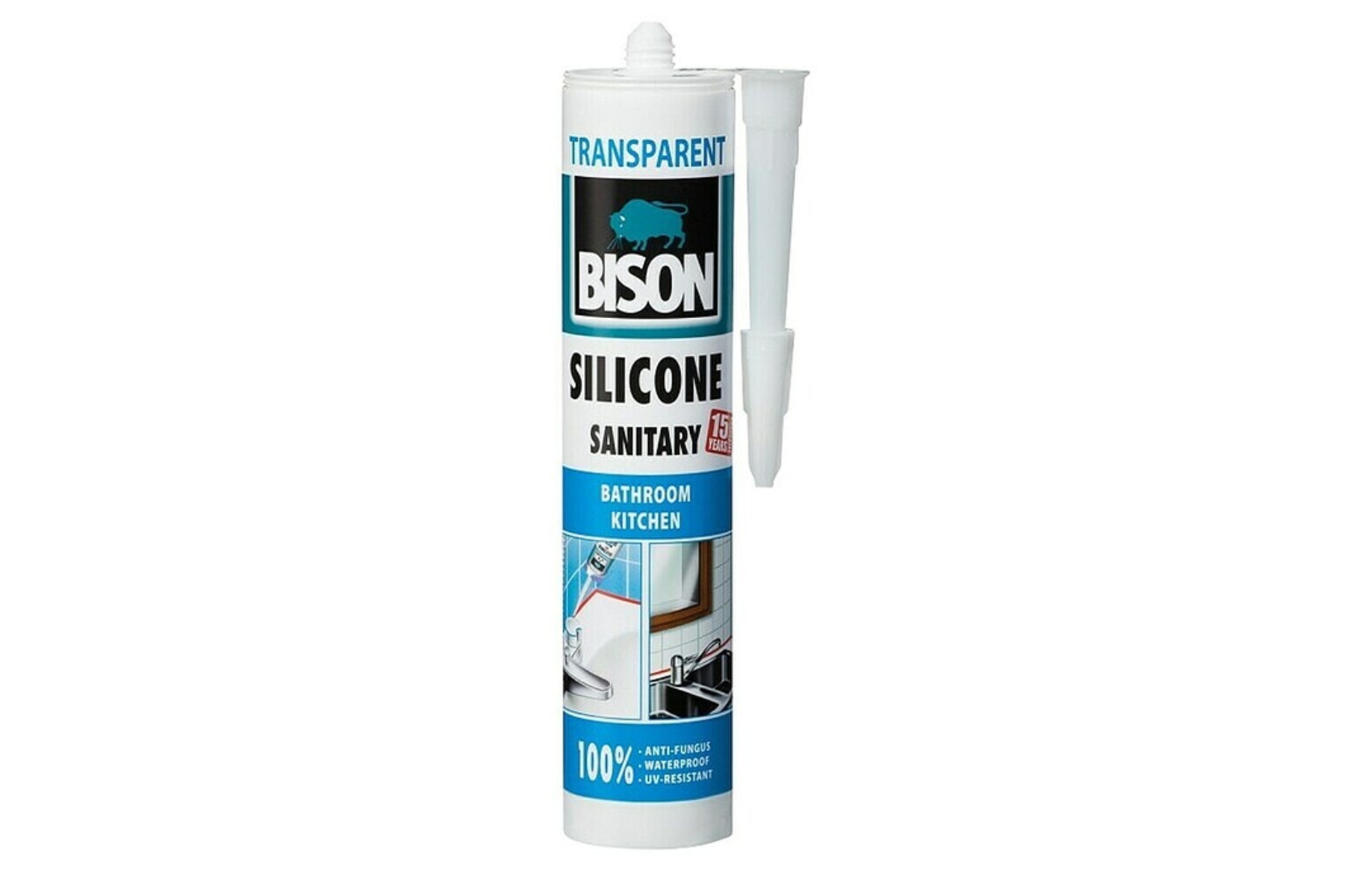 BISON Silikon sanitarni prozirni 280ml