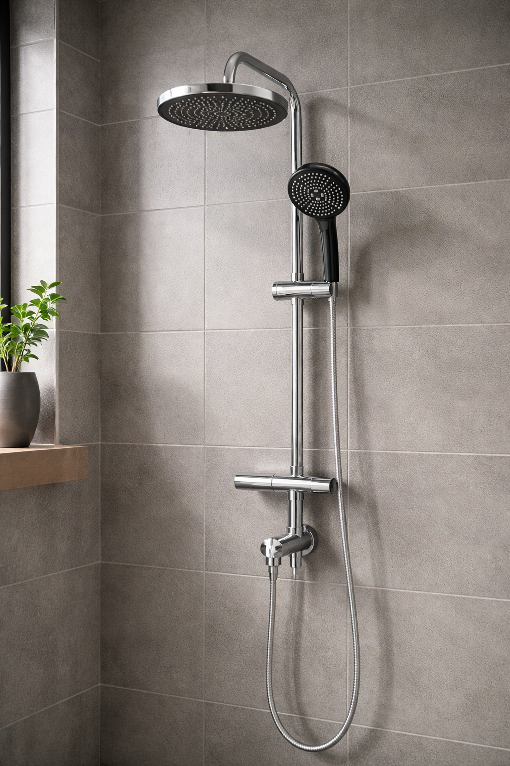  Set za tuširanje crni EV3016 s