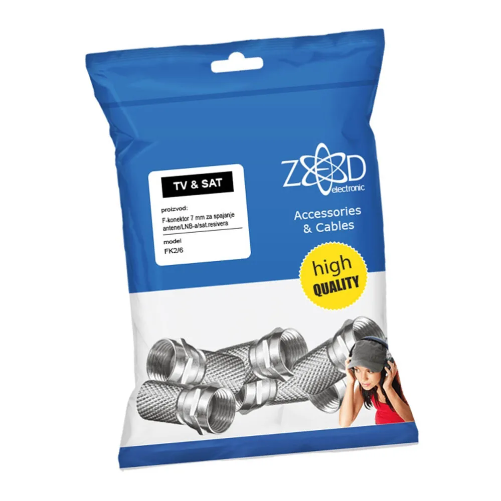 ZED ELECTRONIC F-KONEKTOR 7 mm 1/6 ZED ELECTRONIC F-KONEKTOR 7 mm 1/6