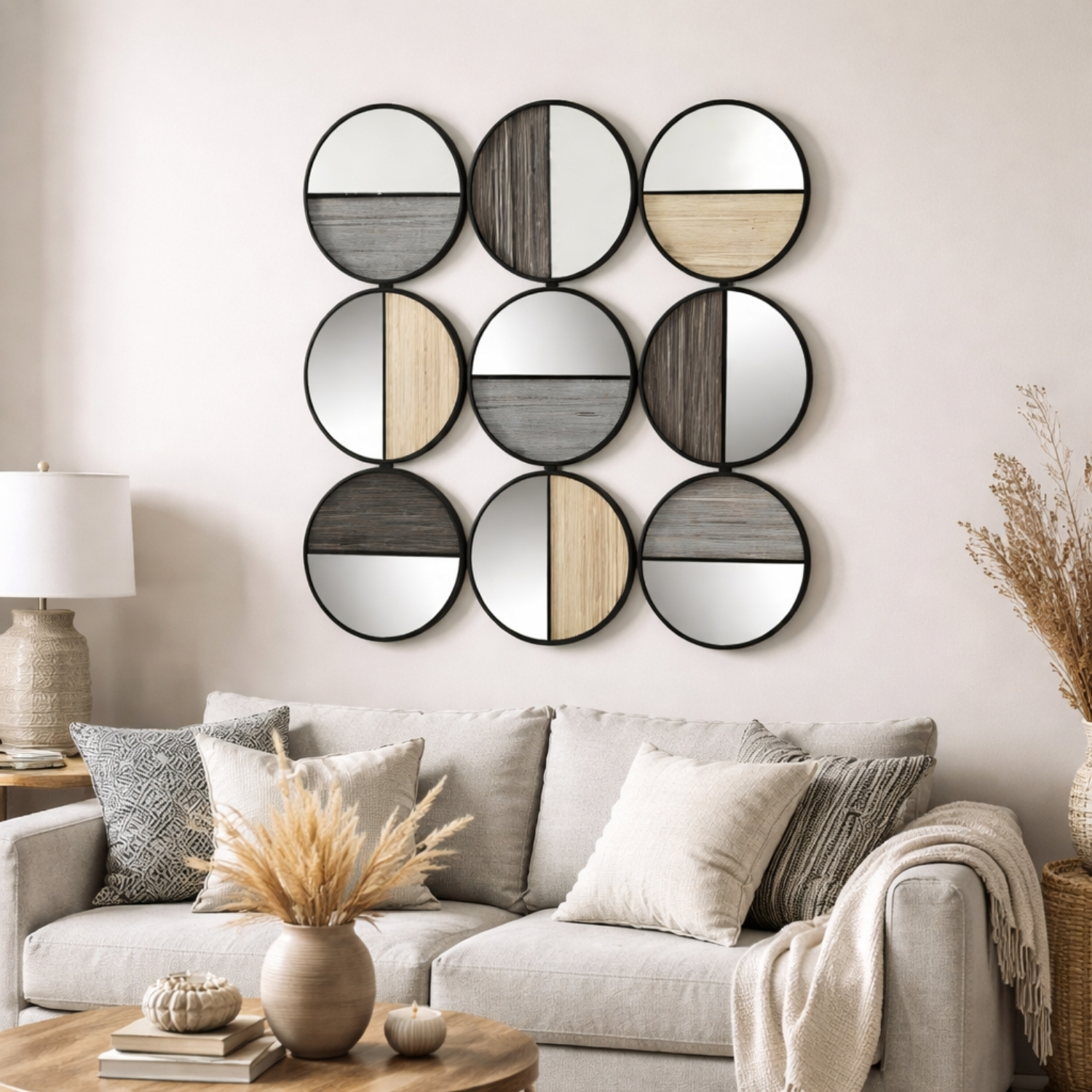  ZIDNA METALNA DEKORACIJA 75X2.5X75HCM